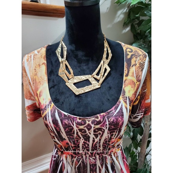 DNLA Sport Women's Polyester Scoop Neck Short Sleeve Knee Length Dress Size L - Picture 2 of 10